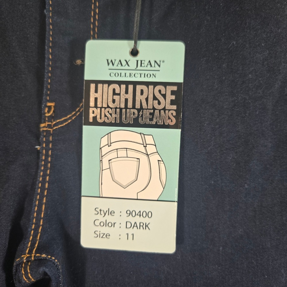 Wax Jean High Rise Push Up Skinny Jeans Dark Wash 90400 Size 11 NWT - Picture 6 of 9